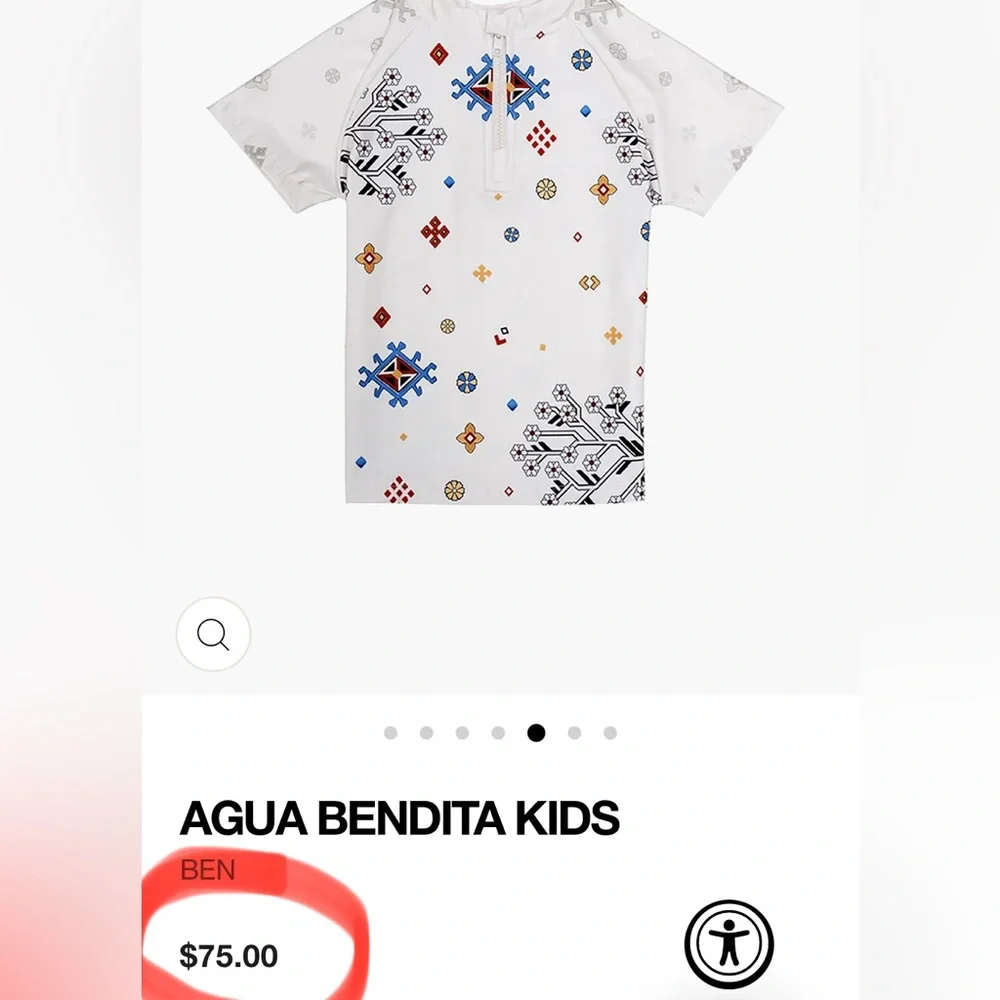 AGUA BENDITA KIDS “ The BEN KEZIA” Shirt / Rash Guard |Size 8 - Picture 6 of 9